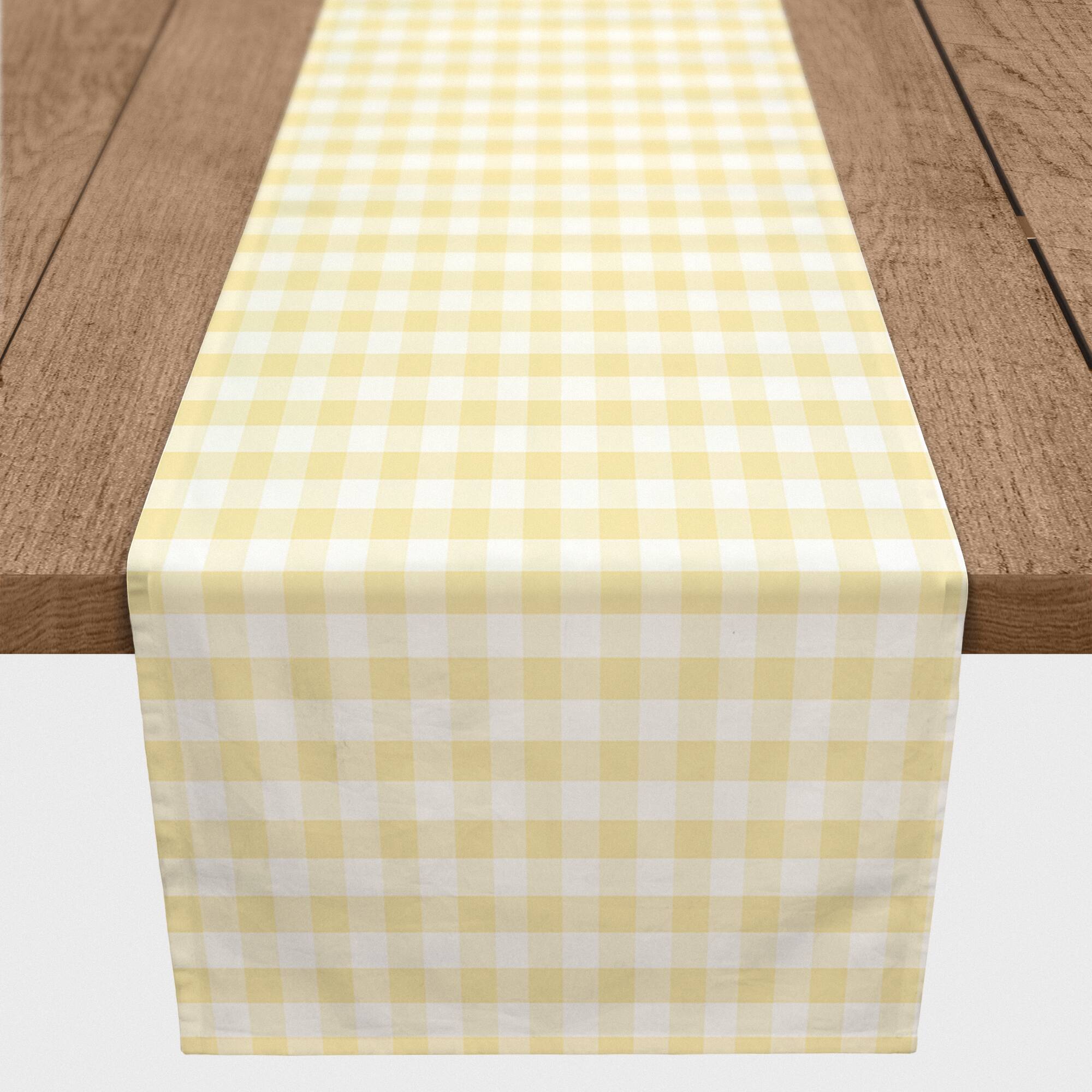 Yellow Buffalo Check 16" x 72" Cotton Twill Runner